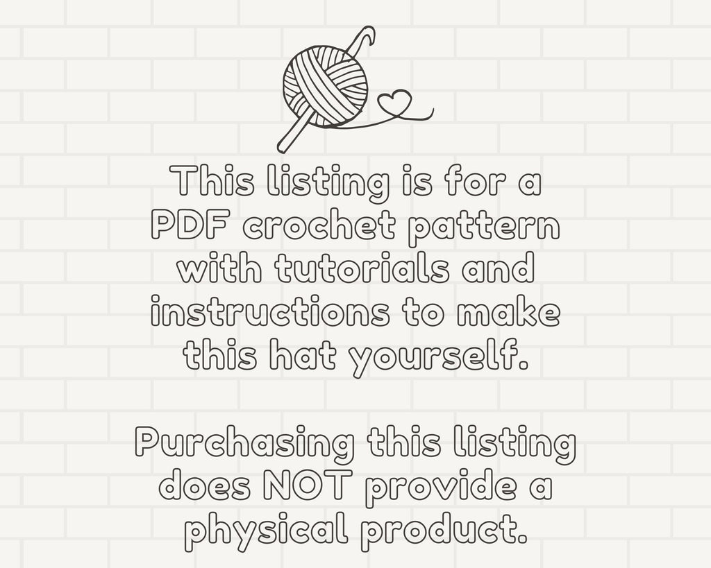 Easy Cat Ear Beanie Crochet Pattern - Adult Women's Size - Instant Download