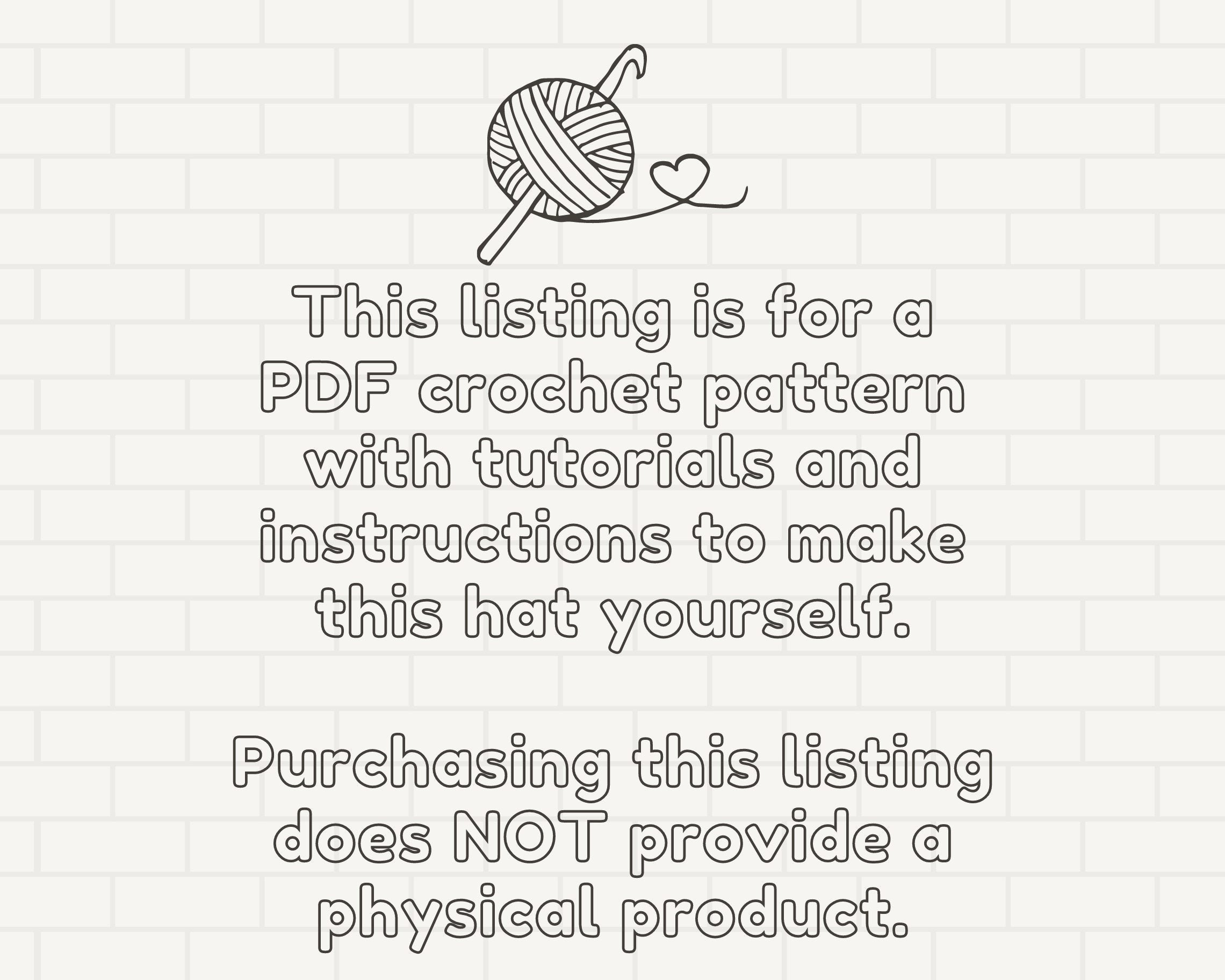 Easy Cat Ear Beanie Crochet Pattern - Adult Women's Size - Instant Download