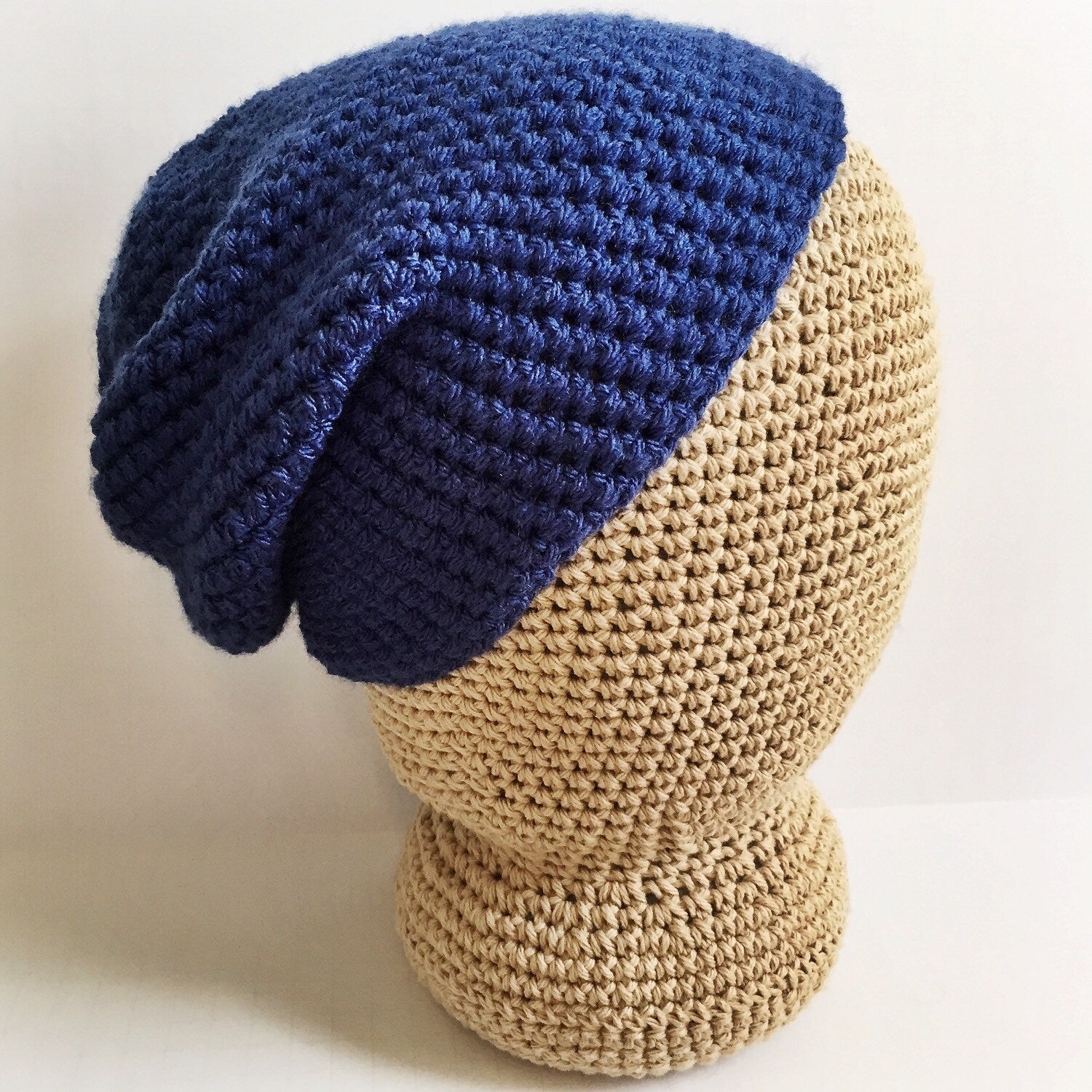 Effortless Slouchy Beanie Crochet Pattern - Fits Men and Women's Sizes - Instant Download