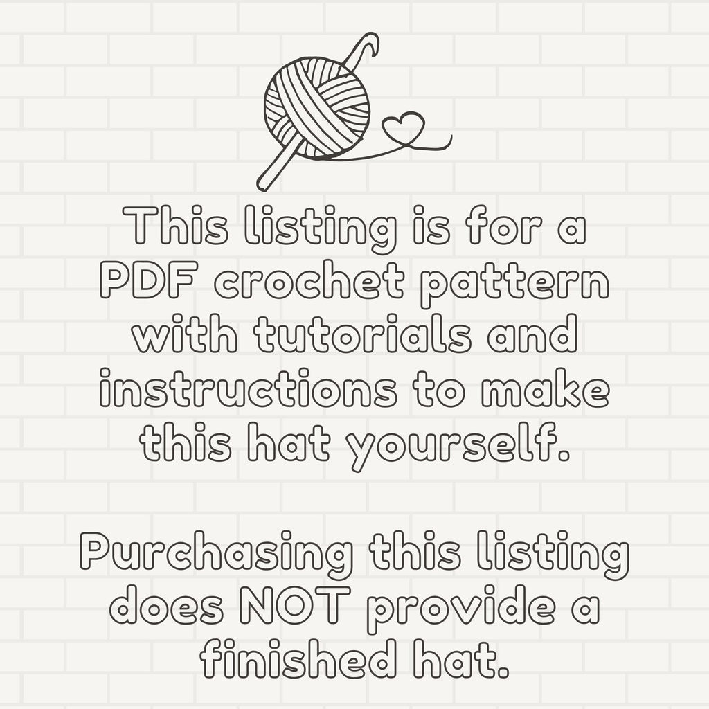 Trendy Bucket Hat Crochet Pattern - 3 Adult Sizes - Instant Download