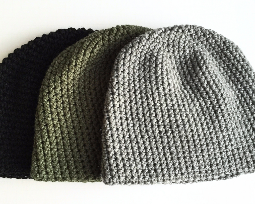 Men's Easy Crochet Beanie Pattern - Beginner-Friendly Stocking Hat PDF