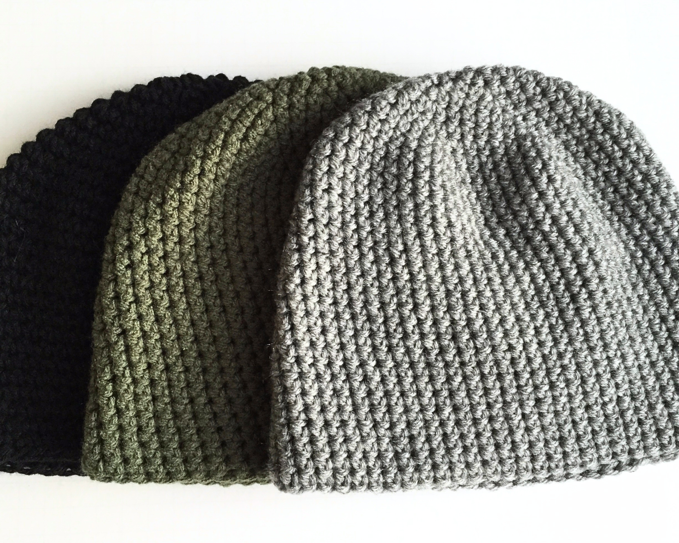 Men's Easy Crochet Beanie Pattern - Beginner-Friendly Stocking Hat PDF