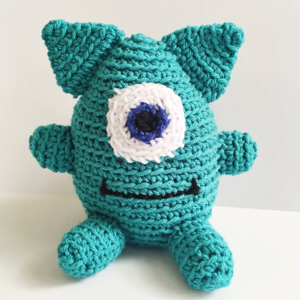 Terbert the Monster Amigurumi Crochet Pattern - Safe Toddler Toy Digital Download