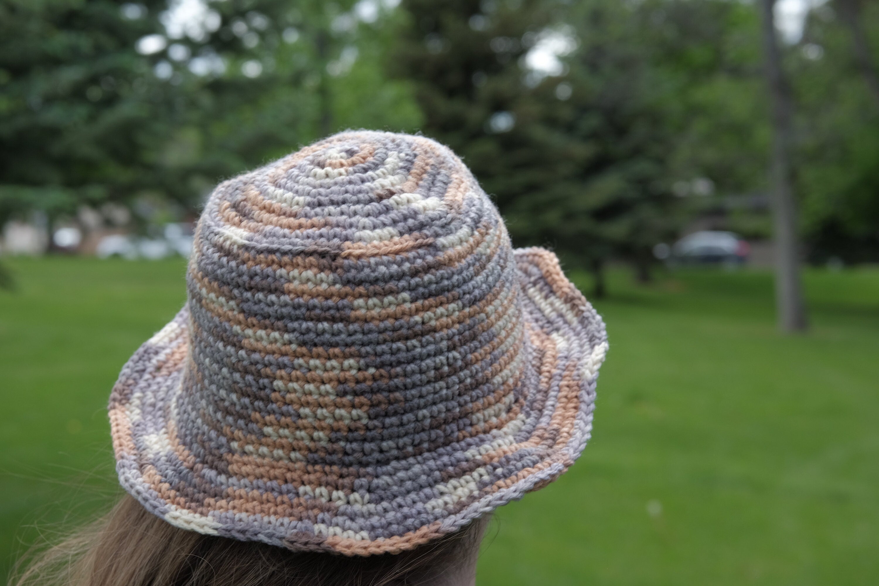 Trendy Bucket Hat Crochet Pattern - 3 Adult Sizes - Instant Download