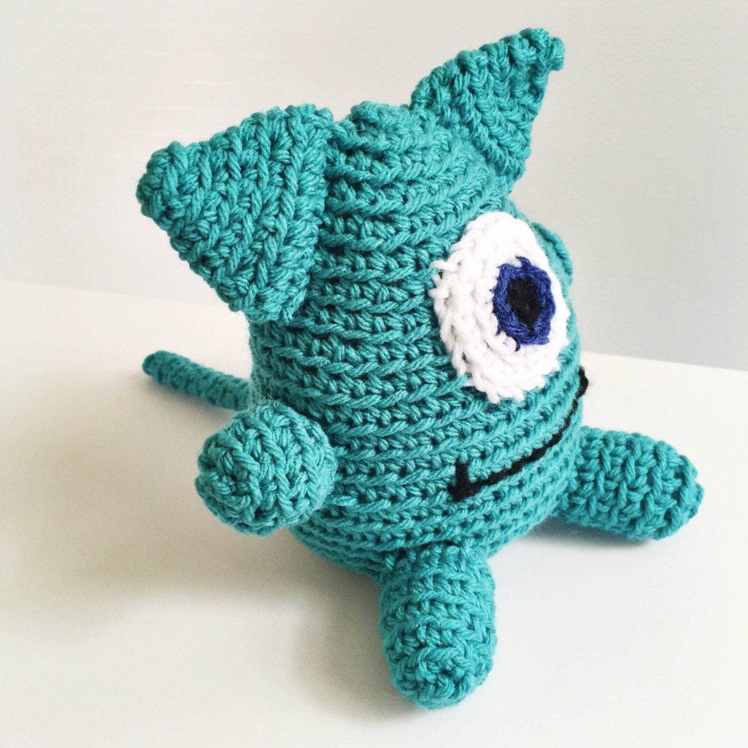Terbert the Monster Amigurumi Crochet Pattern - Safe Toddler Toy Digital Download